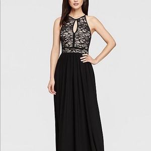 Lace Keyhole Halter Dress